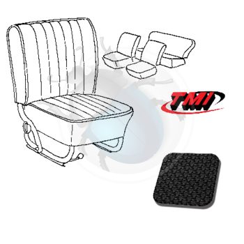 1965-67 Bug Sedan Seat Upholstery - Full Set - Black Basketweave